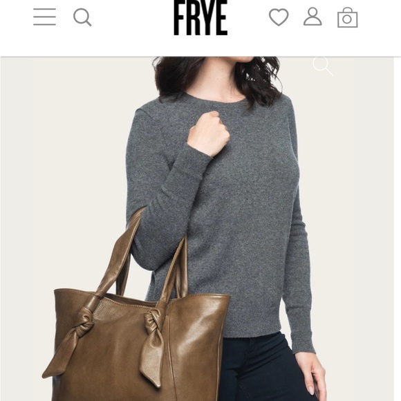 FRYE Nora knotted tote BNWT color is Khaki $248 - Picture 5 of 16